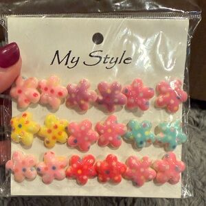 ❤️‍🔥❤️‍🔥2/14❤️‍🔥❤️‍🔥 Colorful Flower Earrings Kids